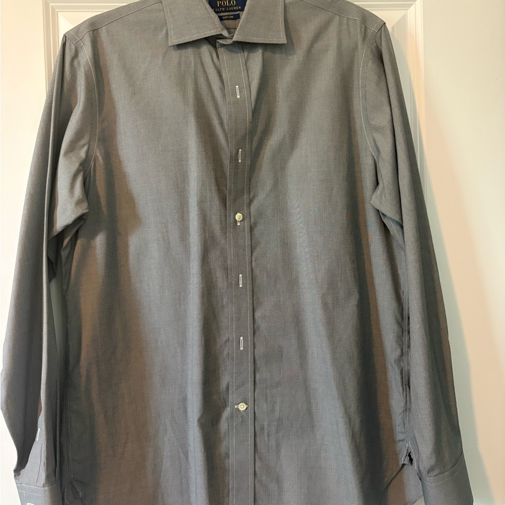 Ralph Lauren Men's Gray Button-Up Dress Shirt